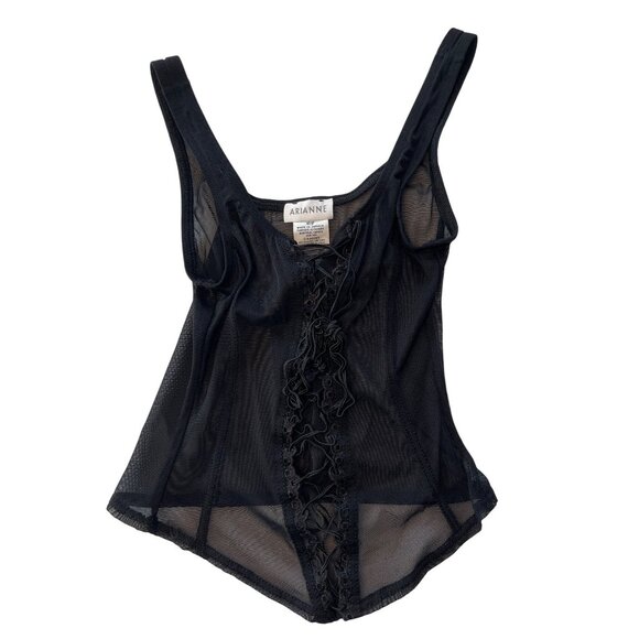Sheer Black Arianne Womens corset Size S/P Nylon & Lycra Blend 75j - Picture 1 of 6